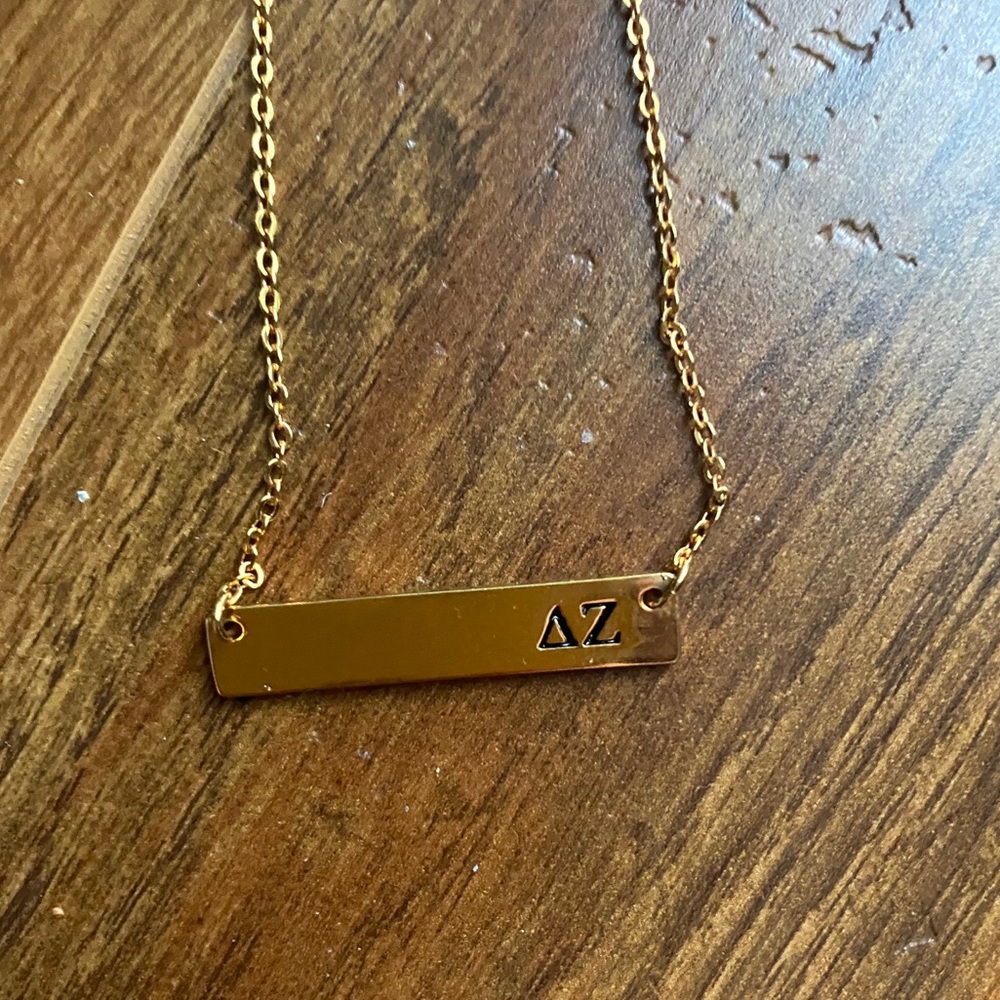 Delta Zeta Soroity Bar Necklace
